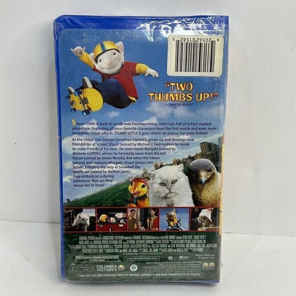 Stuart Little 2 VHS Video Tape Clamshell Stewart Rare Blue Case NEARLY NEW! - Picture 2 of 6